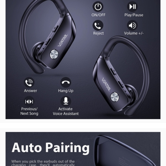 Veatool bluetooth wireless earbuds model T16 - Picture 3 of 5